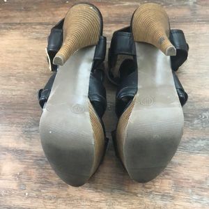 Mossimo Supply Co. Shoes - Faux Leather Heels with Gold Buckles Mossimo Supply Co. Shoes - Faux Leather Heels with Gold Buckles